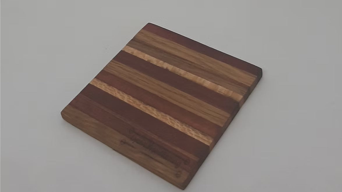 Hand-turned Recycled Timber Coasters | Set of 4 | One of a Kind