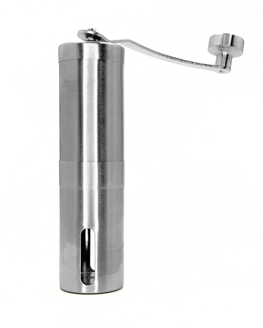 Manual Stainless Steel Coffee Grinder with Ceramic Burr | Portable Adjustable Hand Coffee Grinder