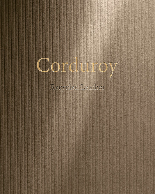 Recycled Leather Coaster 4pk - Circle | Corduroy | Handcrafted Denmark