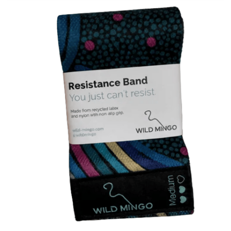 Non slip fabric hip glute resistance band by Wild Mingo featuring the premium artistic Oorunye illustration style.