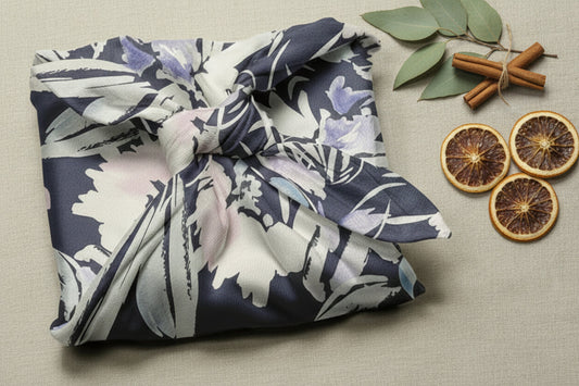 Wildflower pattern fabric wrap (Furoshiki) - eco-friendly gift wrapping