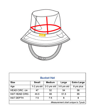 Kids Wide Brim Bucket Hat | Ocean Glass Green & Brown | Full UV Coverage