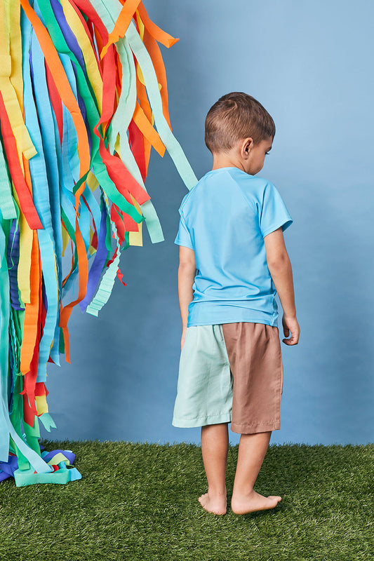 Kids Short Sleeve Rash Vest | Aqua Eco Swim Surf | UPF 50+ Recycled Fabric