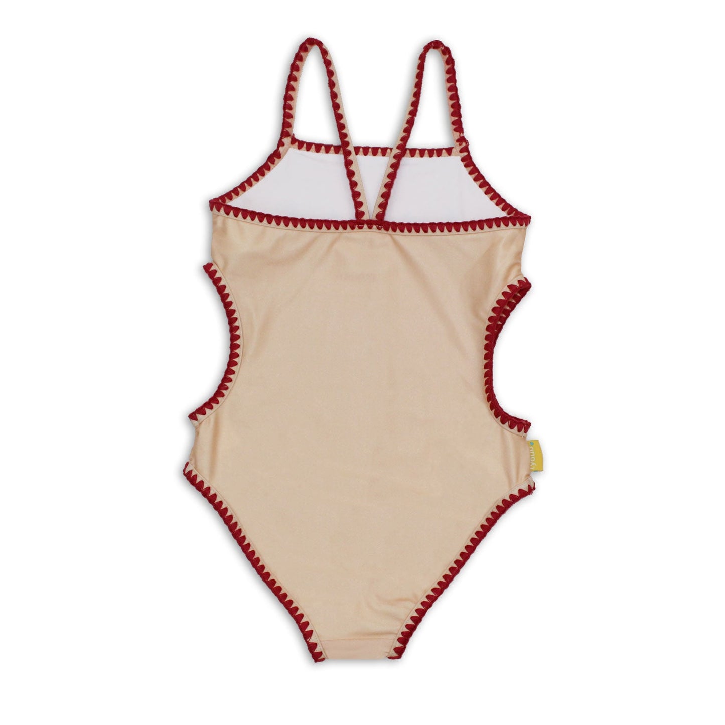 Kids Embroidered Swimsuit | Vanilla Fire Bird | Recycled Polyester | UPF 50+