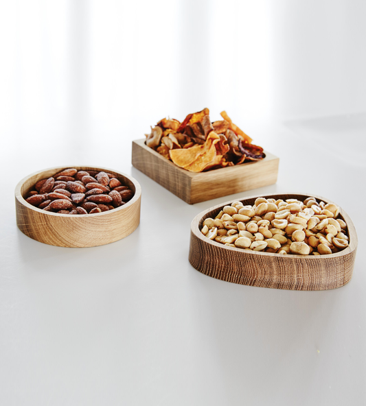 Oak Storage Box for Recycled Leather Coasters | Serve & Store
