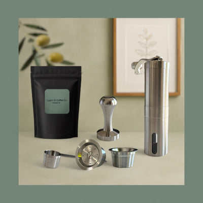 Aldi K-fee®, Caffitaly & Verismo Reusable Coffee Pods - Barista pack | Stainless Steel Capsules, Grinder & Accessories