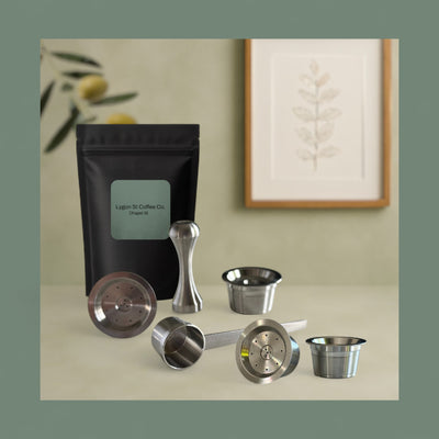 Aldi K-fee®, Caffitaly & Verismo Reusable Coffee Pods - Family  pack | 4 Stainless Steel Capsules & Accessories Set
