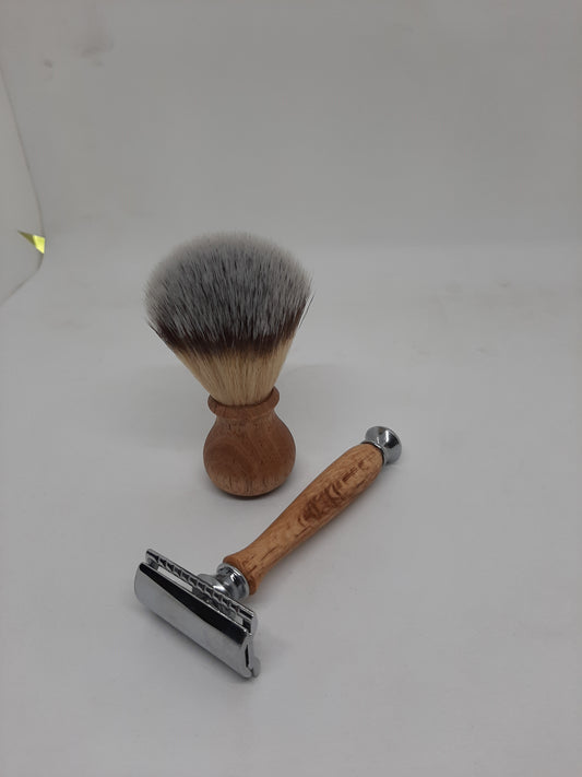 Hand-turned Timber Shave Set - Basic | Gillette Mach III | Australian Made