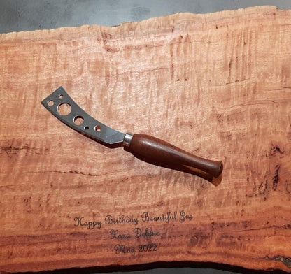 Hand-turned Timber Cheese Knife & Board | Large | Australian Made
