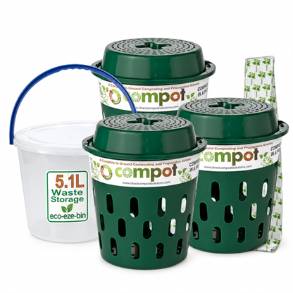 Compot Recycled Plastic Compost Bin 5L
