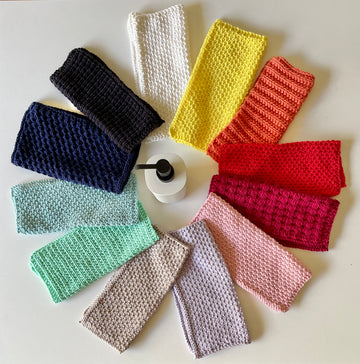 Eco-Friendly Knitted Dishcloths & Facecloths | 100% Recycled Cotton