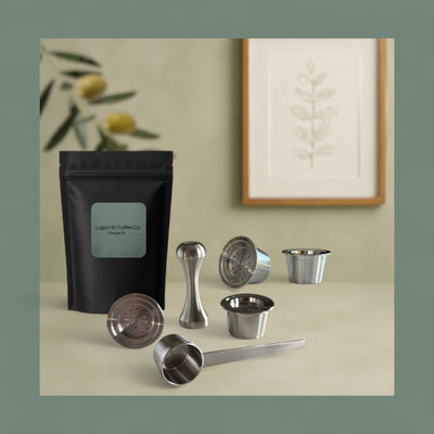 Espressotoria Reusable Coffee Pods - Family  pack | Stainless Steel Capsules & Accessories Set