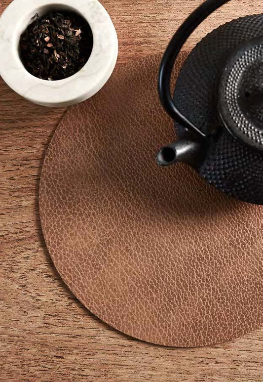 Recycled Leather Hot Mat 4pk 180°C | Circle | Style Meets Protection