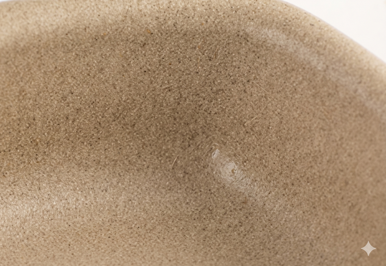 Eco-friendly durability: A close-up of our recycled coffee husk and resin blend.