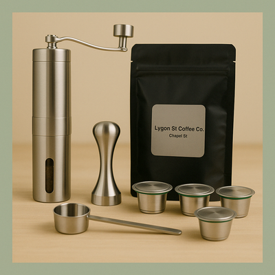 Nespresso Reusable Coffee Pods - Ultimate pack | Stainless Steel Refillable Capsules Set