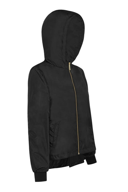 Womens 'Crop' Raincoat - Black