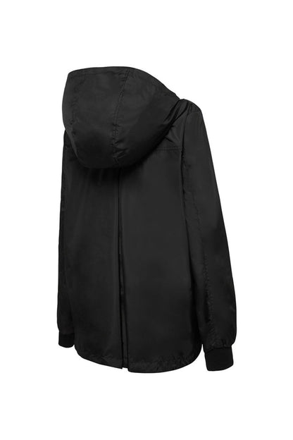 Womens 'Crop' Raincoat - Black
