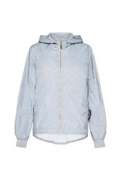 Womens 'Crop' Raincoat - Denim