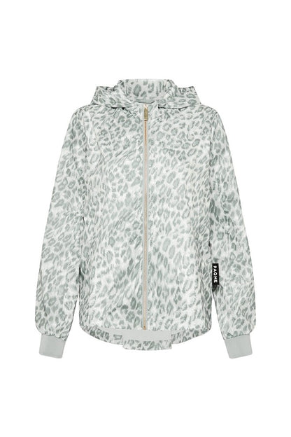 Womens 'Crop' Raincoat -  Leopard Smudge