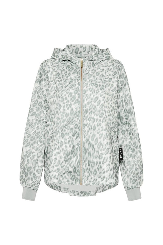 Womens 'Crop' Raincoat -  Leopard Smudge