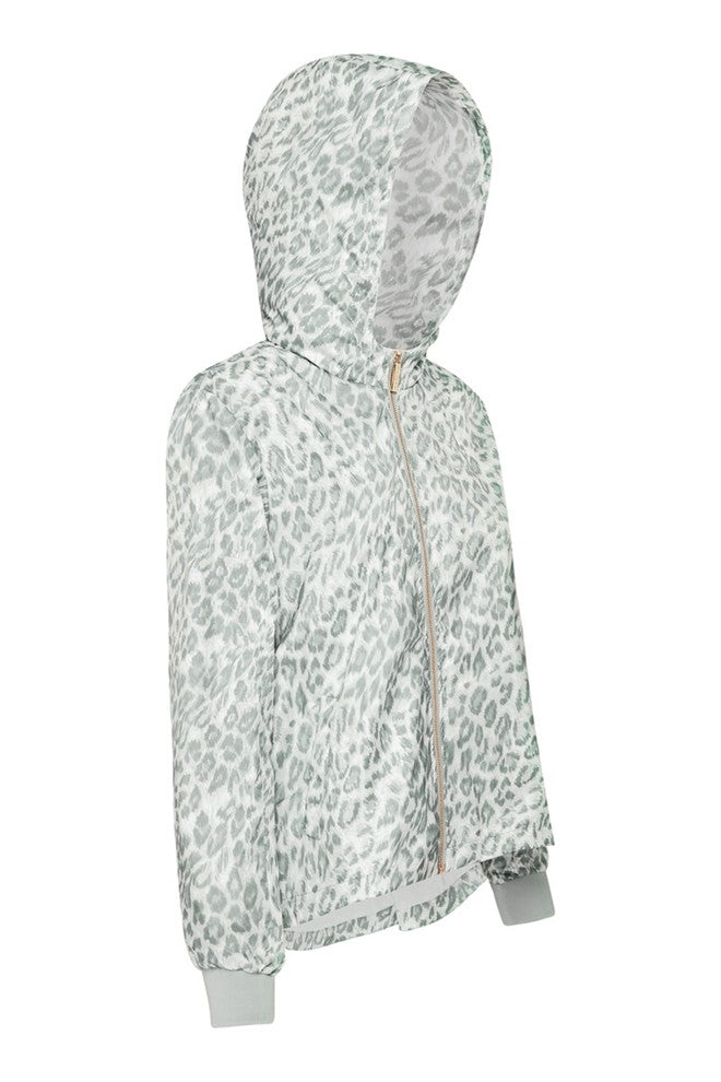 Womens 'Crop' Raincoat -  Leopard Smudge