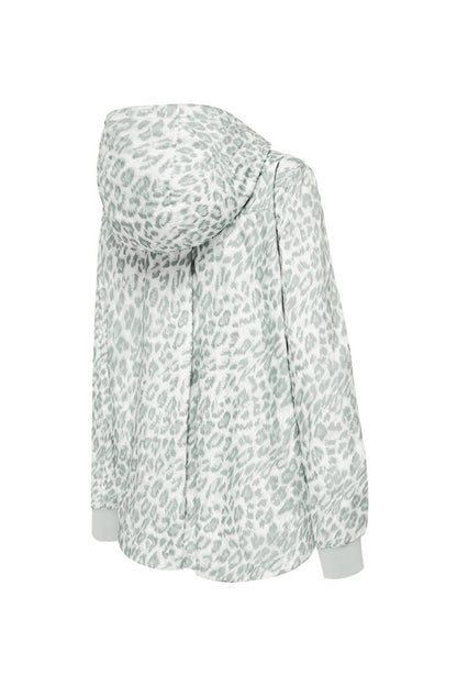 Womens 'Crop' Raincoat -  Leopard Smudge