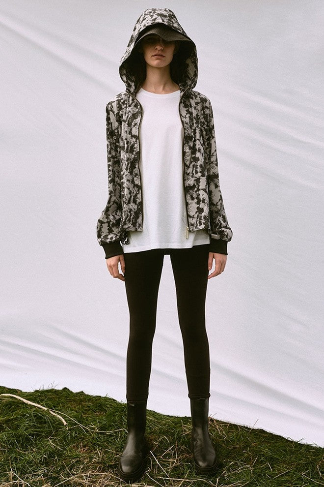 Womens 'Crop' Raincoat - Tie Dye