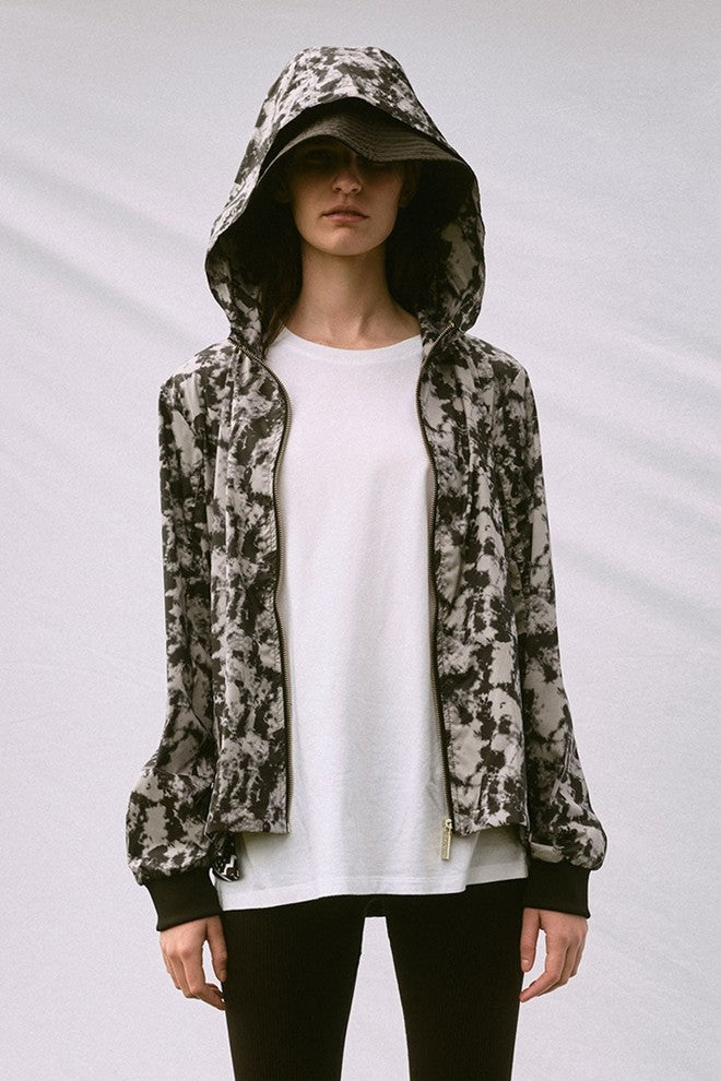Womens 'Crop' Raincoat - Tie Dye