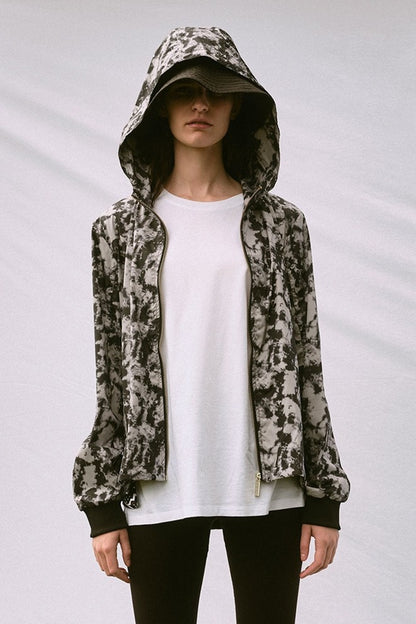 Womens 'Crop' Raincoat - Tie Dye