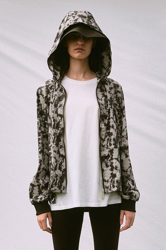 Womens 'Crop' Raincoat - Tie Dye