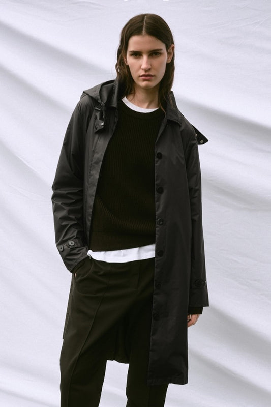 Womens 'trench' Raincoat - Black