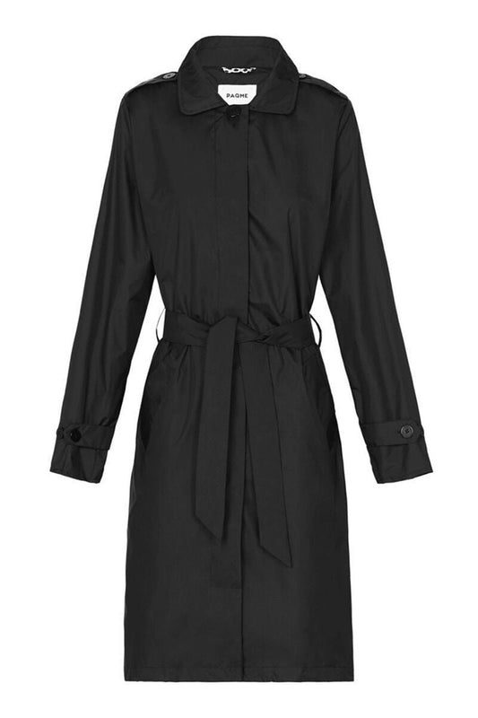 Womens 'trench' Raincoat - Black