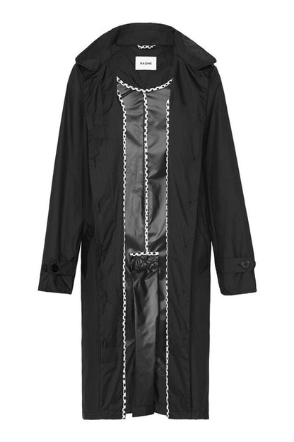 Womens 'trench' Raincoat - Black