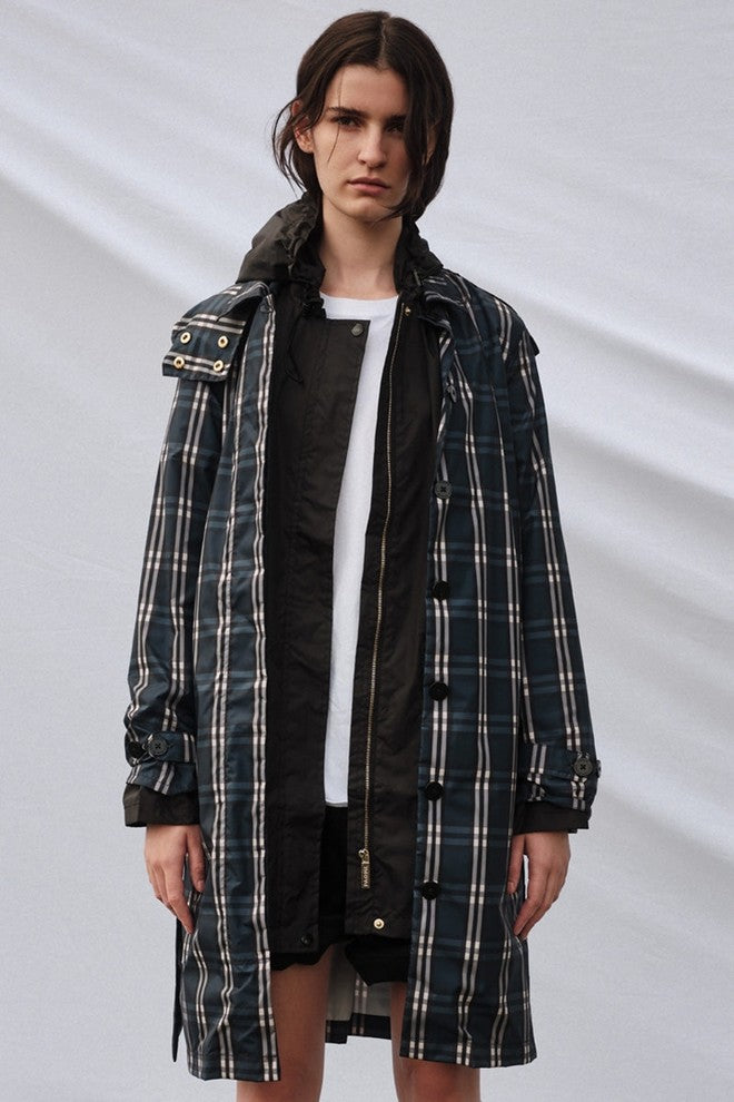 Women's 'trench' Raincoat - Check