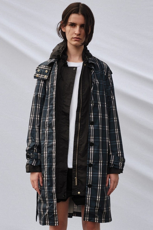 Women's 'trench' Raincoat - Check