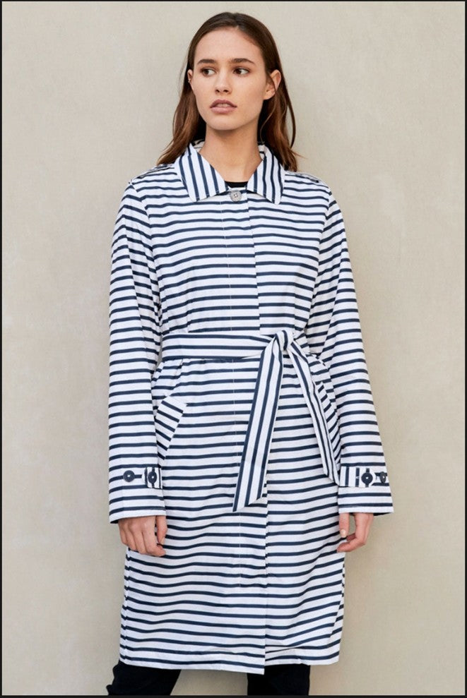 Women's 'trench' Raincoat - Zig Stripe