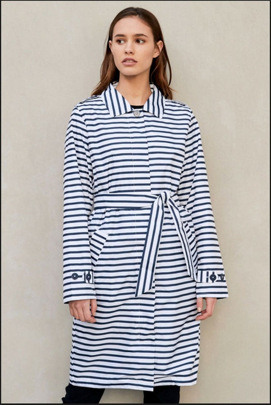 Women's 'trench' Raincoat - Zig Stripe