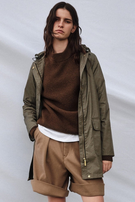 Womens 'anyday' 3/4 Raincoat - Mini Houndstooth