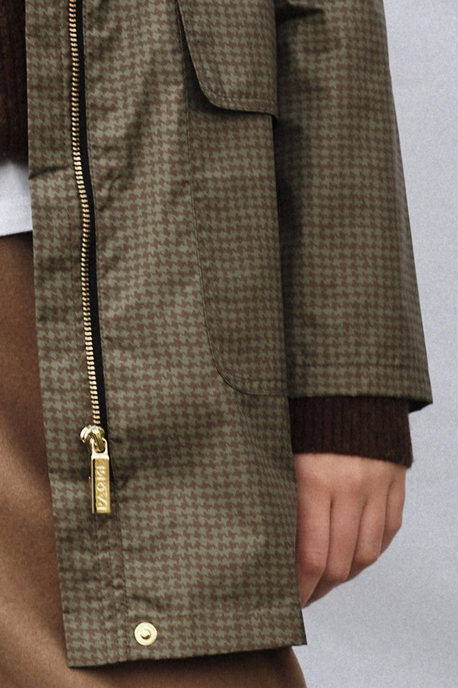 Womens 'anyday' 3/4 Raincoat - Mini Houndstooth