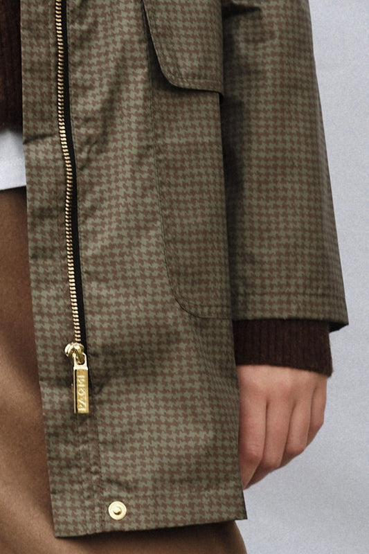 Womens 'anyday' 3/4 Raincoat - Mini Houndstooth