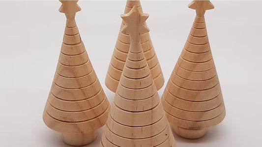 Hand-turned Recycled Timber Christmas Trees | Australian Made