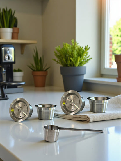 Aldi K-fee®, Caffitaly & Verismo - Reusable Stainless Steel Coffee Capsule | Eco-Friendly Refillable Pod