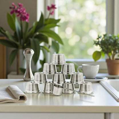 Espressotoria - Reusable Stainless Steel Coffee Capsule | Eco-Friendly Refillable Pod