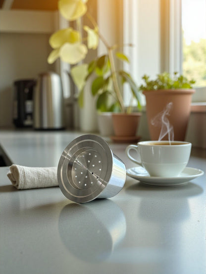 Espressotoria - Reusable Stainless Steel Coffee Capsule | Eco-Friendly Refillable Pod