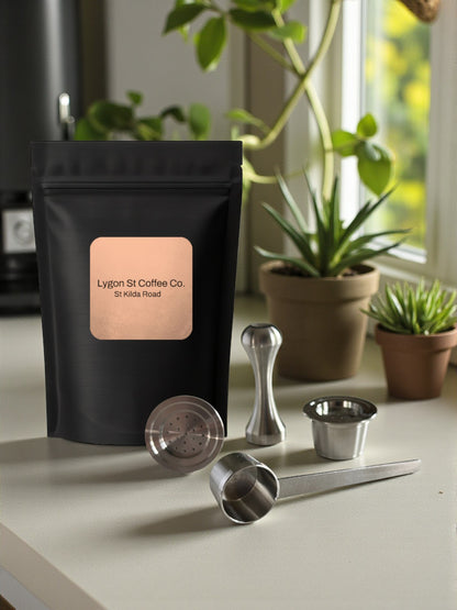 Espressotoria Reusable Coffee Pods - Starter pack | Stainless Steel Refillable Capsules & Accessories