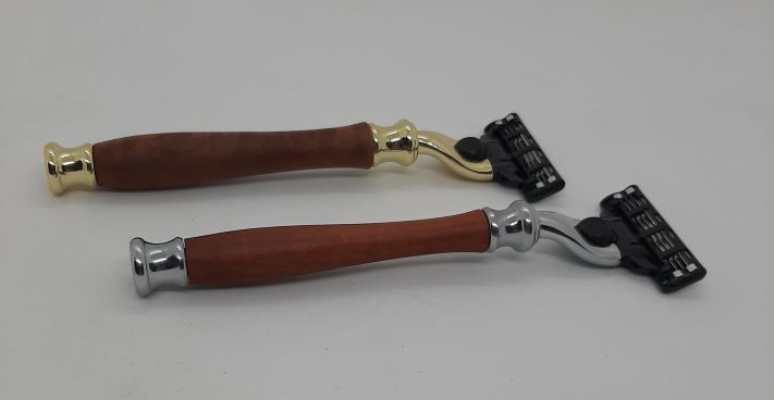 Hand-turned Timber Razor | Gillette Mach III | Australian Made