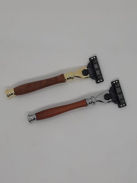 Hand-turned Timber Razor | Gillette Mach III | Australian Made