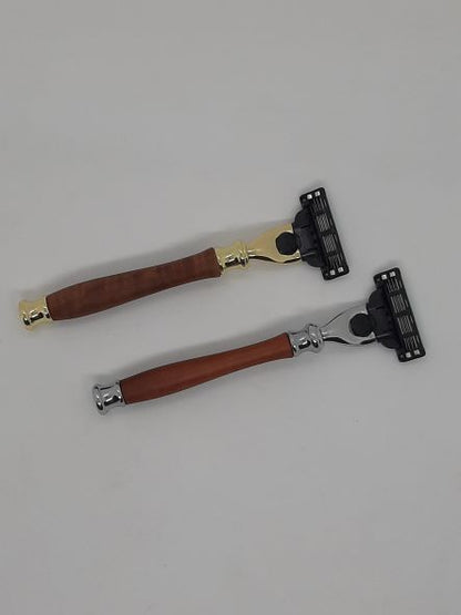 Hand-turned Timber Razor | Gillette Mach III | Australian Made