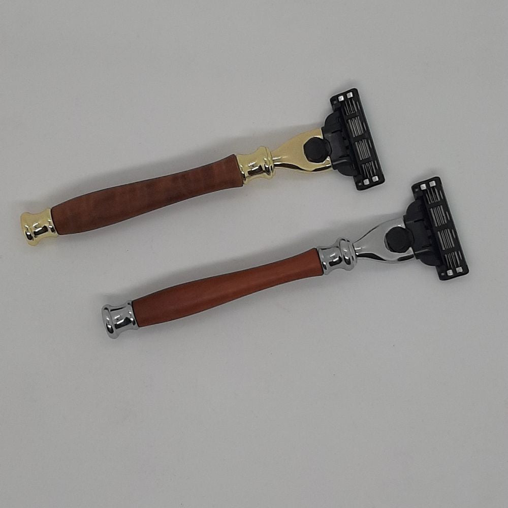 Hand-turned Timber Razor | Gillette Mach III | Australian Made