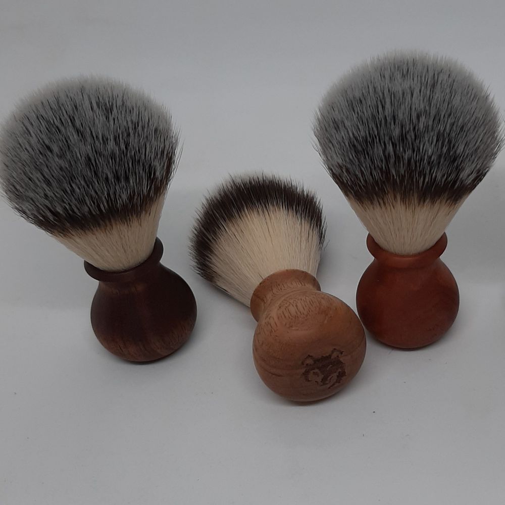 Hand-turned Timber Shave Brush | Soft Nylon | Australian Made